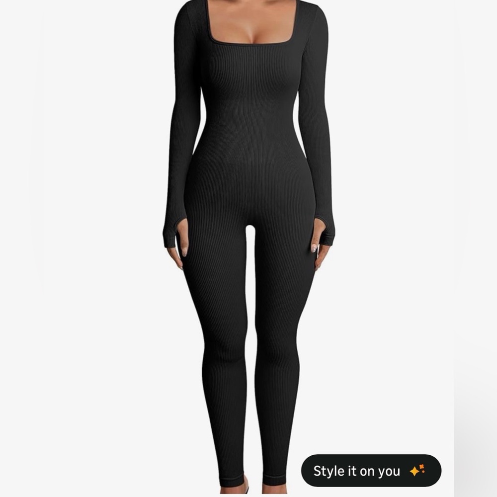 Elegant Black Long Sleeve Jumpsuit